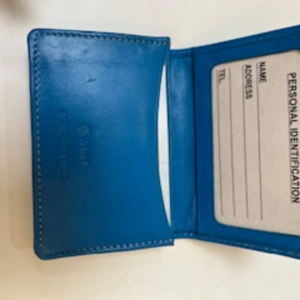 Winn International Leather Card Case Teal
